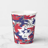 Independence day Camouflage Your name Personalize Papieren Bekers (Links)