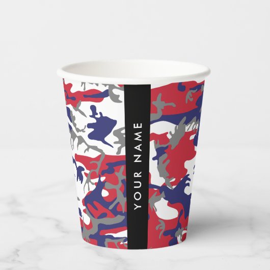 Independence day Camouflage Your name Personalize Papieren Bekers (Voorkant)