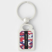 Independence day Camouflage Your name Personalize Sleutelhanger (Voorkant)