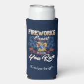 Independence Day Fireworks Expert Run als ik hardl Seltzer Blikjeskoeler (Seltzer Voorkant)