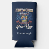 Independence Day Fireworks Expert Run als ik hardl Seltzer Blikjeskoeler (Achterkant)