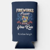 Independence Day Fireworks Expert Run als ik hardl Seltzer Blikjeskoeler (Voorkant)