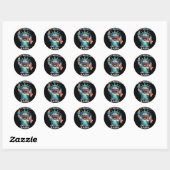 Independence Day Freedom Bark Pug Ronde Sticker (Vel)