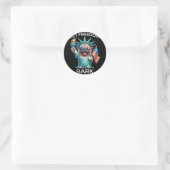 Independence Day Freedom Bark Pug Ronde Sticker (Tas)