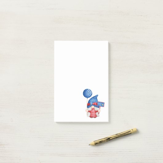 Independence Day Gnome Post-it® Notes (Op bureau)