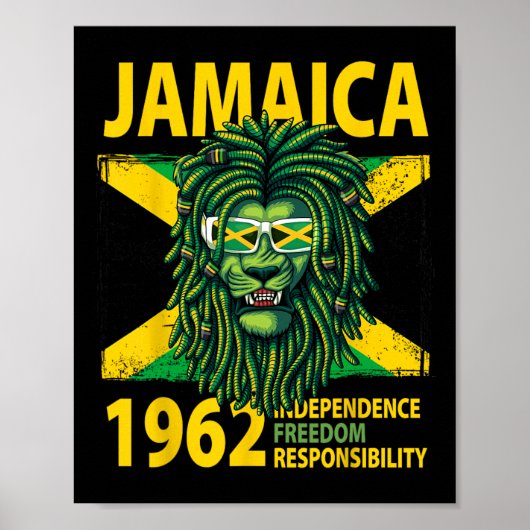 Independence Day Idea For Kids & Jamaican Flag Poster (Voorkant)