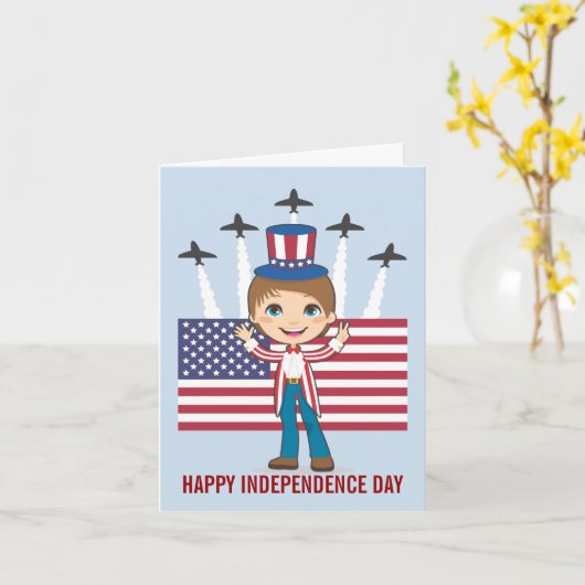 Independence Day Kaart (Gele Bloem)