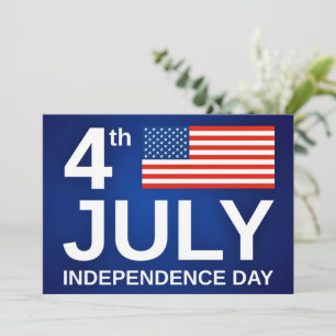 Independence Day Kaart 4 juli Vlag Patriottisch