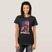 Independence Day Labrador Flag 4 juli T-shirt (Voorkant volledig)