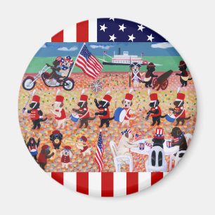 Independence Day Labradors Magneet