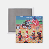 Independence Day Labradors Magneet (Voorkant / Achterkant)