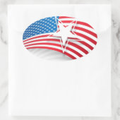 Independence Day Ovale Sticker (Tas)