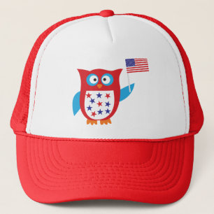 Independence Day Owl Trucker Pet