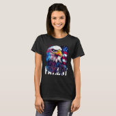 Independence Day Patriotic 4th July Eagle USA Amer T-shirt (Voorkant volledig)
