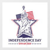 Independence Day Raamsticker (Vel)