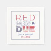 Independence Day Red White Due BBQ Baby shower Servet (Voorkant)