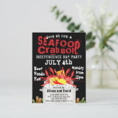 Independence Day Seafood Boil Party Briefkaart (Staand voorkant)