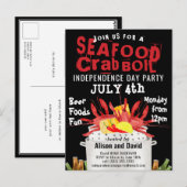 Independence Day Seafood Boil Party Briefkaart (Voorkant / Achterkant)
