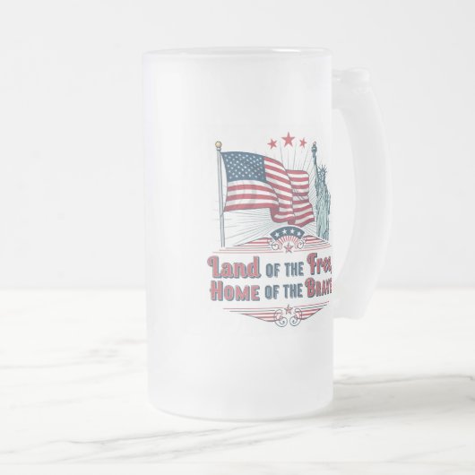Independence Day - Statue of Liberty Mug Matglas Bierpul (Voorkant rechts)