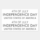 INDEPENDENCE DAY Stylish Font Rechthoekige Sticker (Voorkant)