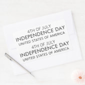 INDEPENDENCE DAY Stylish Font Rechthoekige Sticker (Envelop)