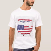 Independence Day T-Shirt - Vet, Vrij en Amerika (Voorkant)