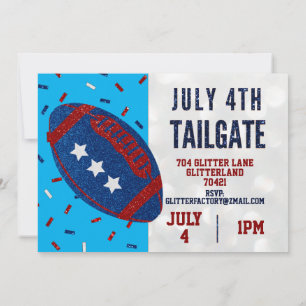 Independence Day Tailgate 4 juli Glitter Kaart