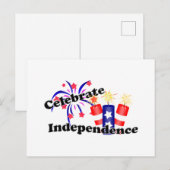 Independence Day Uitnodiging Briefkaart (Voorkant / Achterkant)