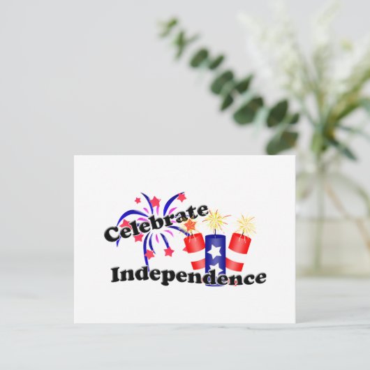 Independence Day Uitnodiging Briefkaart (Staand voorkant)