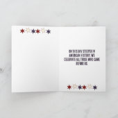 Independence Day Viering Rood Wit Blauw Bloem Kaart (Binnen)