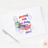 Independence Day Vierkante Sticker (Envelop)