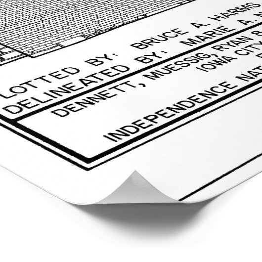 Independence Hall Blueprint Schematics Poster (Hoek)