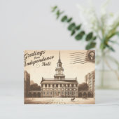  Independence Hall Briefkaart" Feestdagenkaart (Staand voorkant)