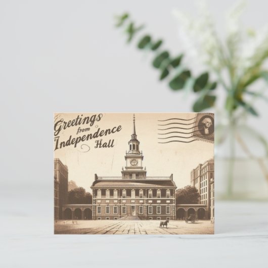 Independence Hall Briefkaart" Feestdagenkaart (Staand voorkant)