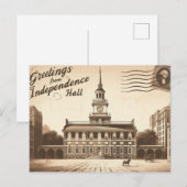  Independence Hall Briefkaart" Feestdagenkaart (Voorkant / Achterkant)