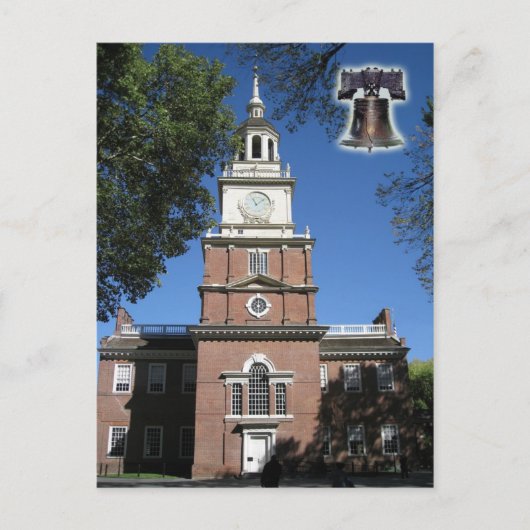 Independence Hall en Liberty Bell, PA Briefkaart (Voorkant)