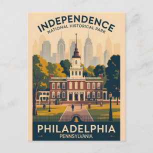 Independence Hall Oude Philadelphia Poster Briefkaart