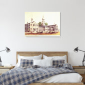 Independence Hall, Philadelphia Canvas Afdruk (Insitu (Slaapkamer))