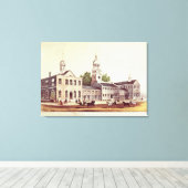Independence Hall, Philadelphia Canvas Afdruk (Insitu (Houten vloer))