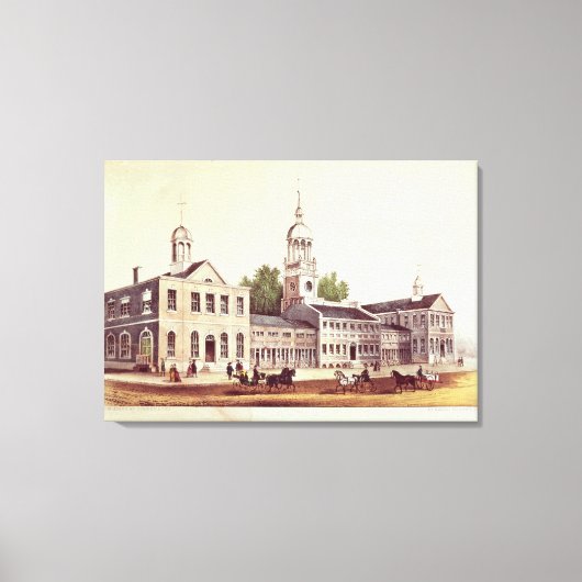Independence Hall, Philadelphia Canvas Afdruk (Voorkant)