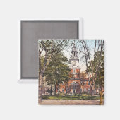 Independence Hall Philadelphia, PA 1900 Vintage Magneet (Voorkant / Achterkant)
