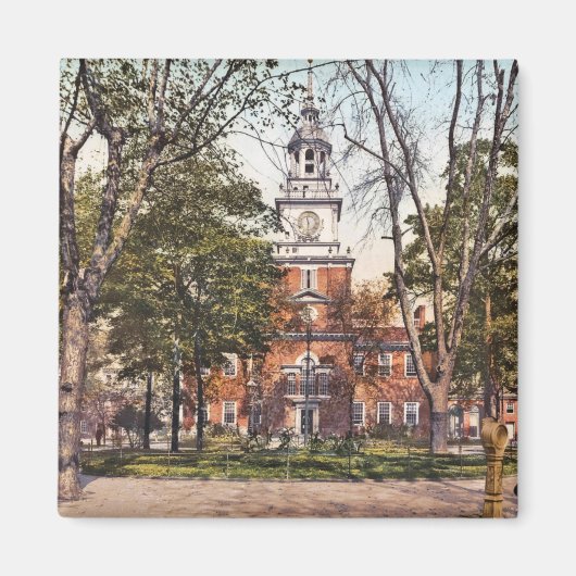 Independence Hall Philadelphia, PA 1900 Vintage Magneet (Voorkant)