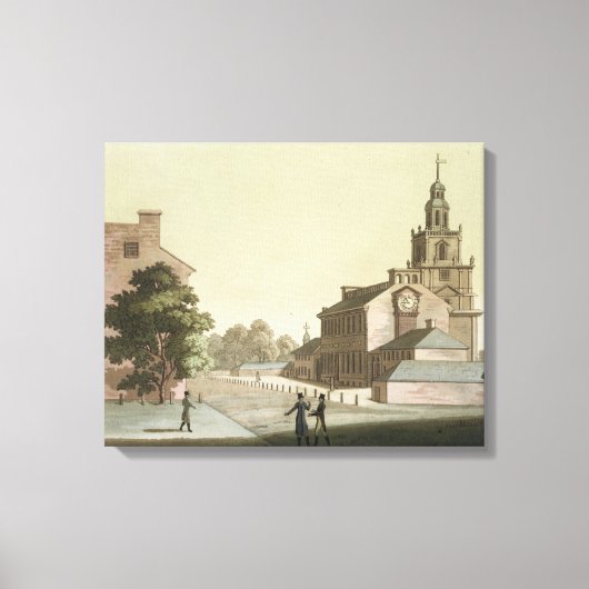 Independence Hall, Philadelphia, Pennsylvania, voo Canvas Afdruk (Voorkant)
