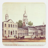 Independence Hall, Philadelphia Vierkante Sticker (Voorkant)