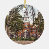 Independence Hall Philly Pensylvania Keramisch Ornament (Voorkant)
