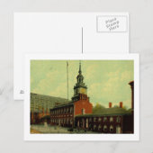 Independence Hall, Vintage van Philadelphia Briefkaart (Voorkant / Achterkant)