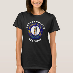 Independence Kentucky KY Flag Badge Roundlet Souve T-shirt