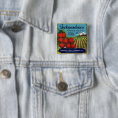 Independence Klondyke Beauties Strawberries Vierkante Button 5,1 Cm (In situ)