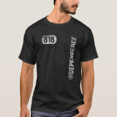 Independence Missouri 816 Area Code  Retro T-shirt (Voorkant)
