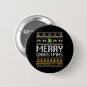 Independence Patriots Logo Merry Christmas Ugly Sw Ronde Button 5,7 Cm (Voorkant /achterkant)
